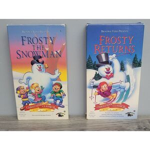 VTG 1993 Broadway Video Set of 2 Christmas VHS Frosty The Snowman Frosty Returns
